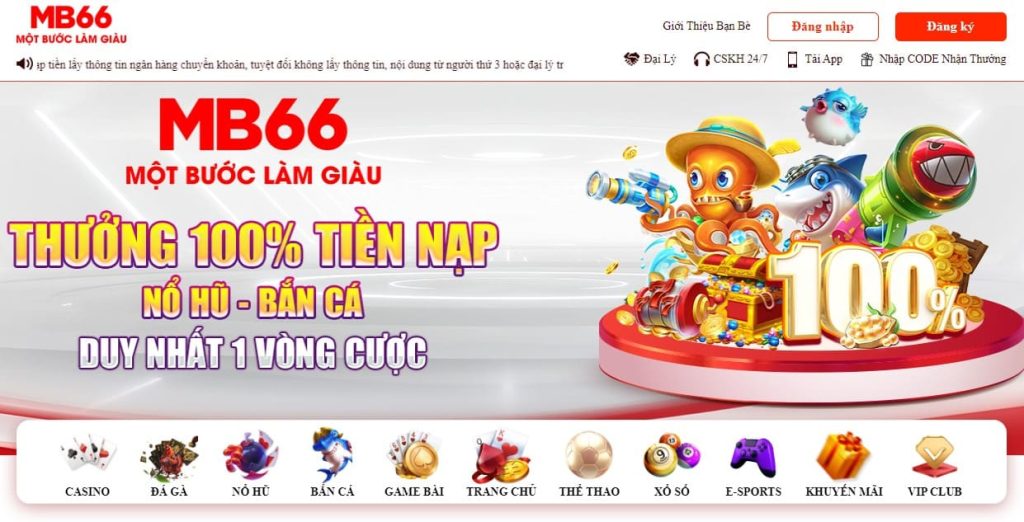 Đăng Ký MB66 - Cơ Hội Trải Nghiệm Trò Chơi Uy Tín Và Chất Lượng 7 Truy cập vào trang chủ và chọn vào phần đăng ký MB66
